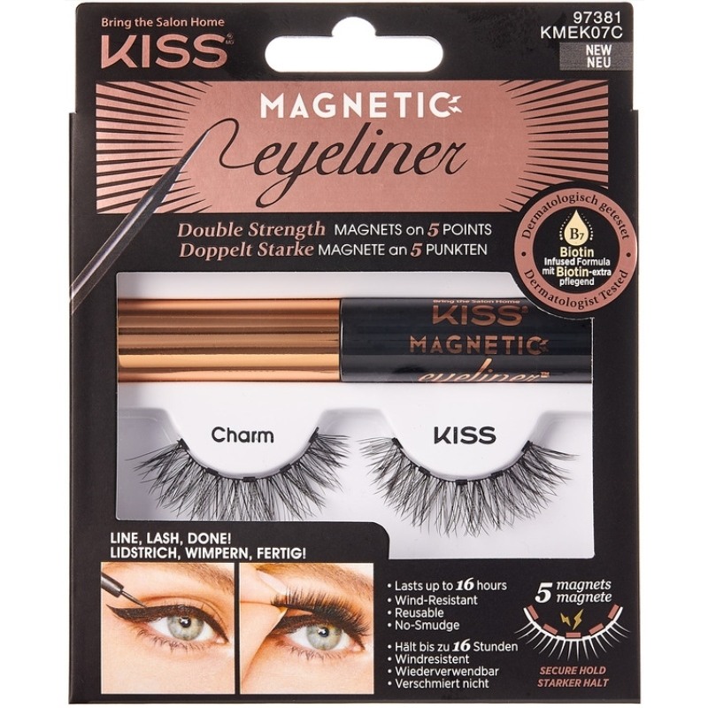 Kiss Magnetic Eyeliner & Lash Kit Charm - Kiss Lash  - 731509973815