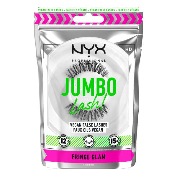 Nyx Jumbo Lash Vegan False Lashes Fringe Glam Stk - Nyx Lash  - 0800897215361