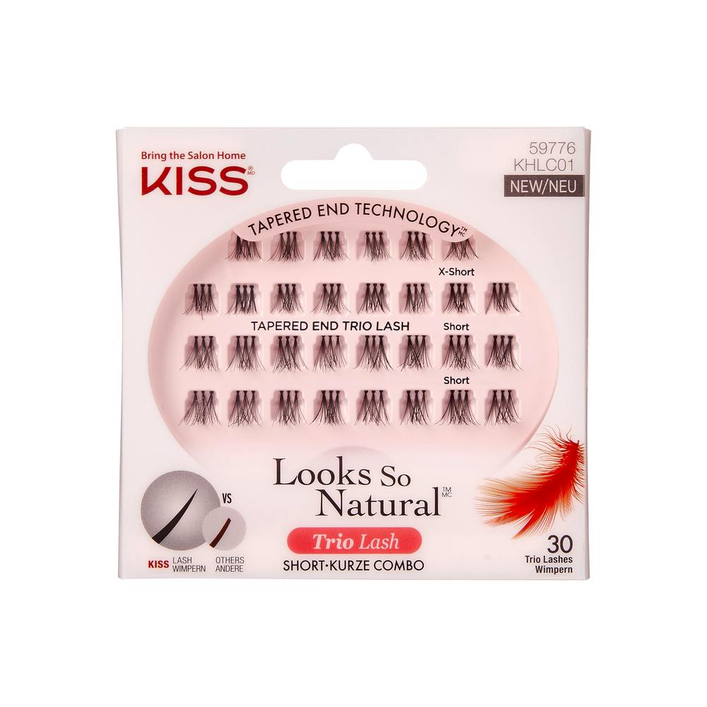 Kiss Look Natural Trio Lash Short Khlc01 Stk - Kiss Lash  - 0731509597769